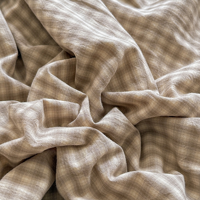 91家纺网 家纺一手货源 找家纺 梦依依 2026新款全棉色织水洗棉大豆被四件套系列 琥珀灰