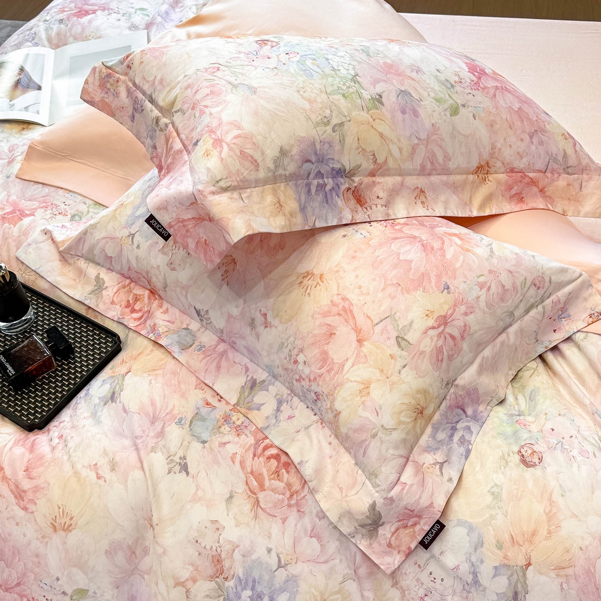 91家纺网 家纺一手货源 找家纺 （总）2026新款A类100支长绒棉纯棉四件套全棉数码印花被套床单床笠田园风床上用品