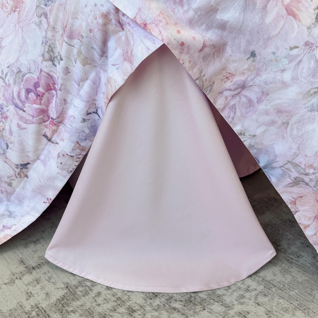 91家纺网 家纺一手货源 找家纺 2026新款A类100支长绒棉纯棉四件套全棉数码印花被套床单床笠田园风床上用品 忆梦-紫