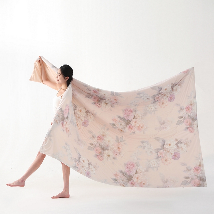 91家纺网 家纺一手货源 找家纺 天之悦家纺 2026新款夏被大版数码云母冰丝夏凉被空调被 尔雅玉