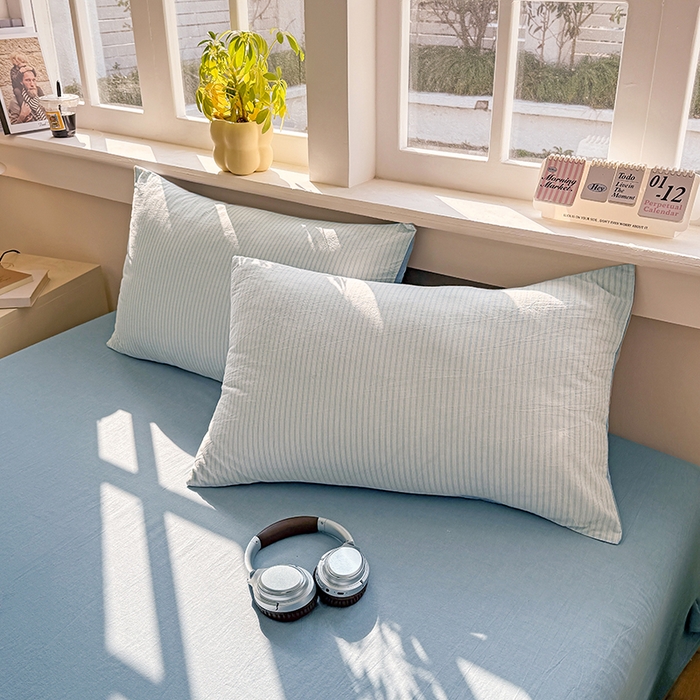 91家纺网 家纺一手货源 找家纺 梦依依 2026新款全棉色织水洗棉大豆被四件套系列 玛丽兰