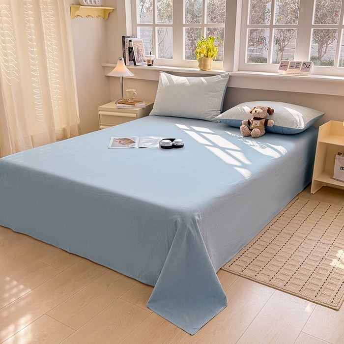 91家纺网 家纺一手货源 找家纺 梦依依 2026新款全棉色织水洗棉大豆被四件套系列 玛丽兰