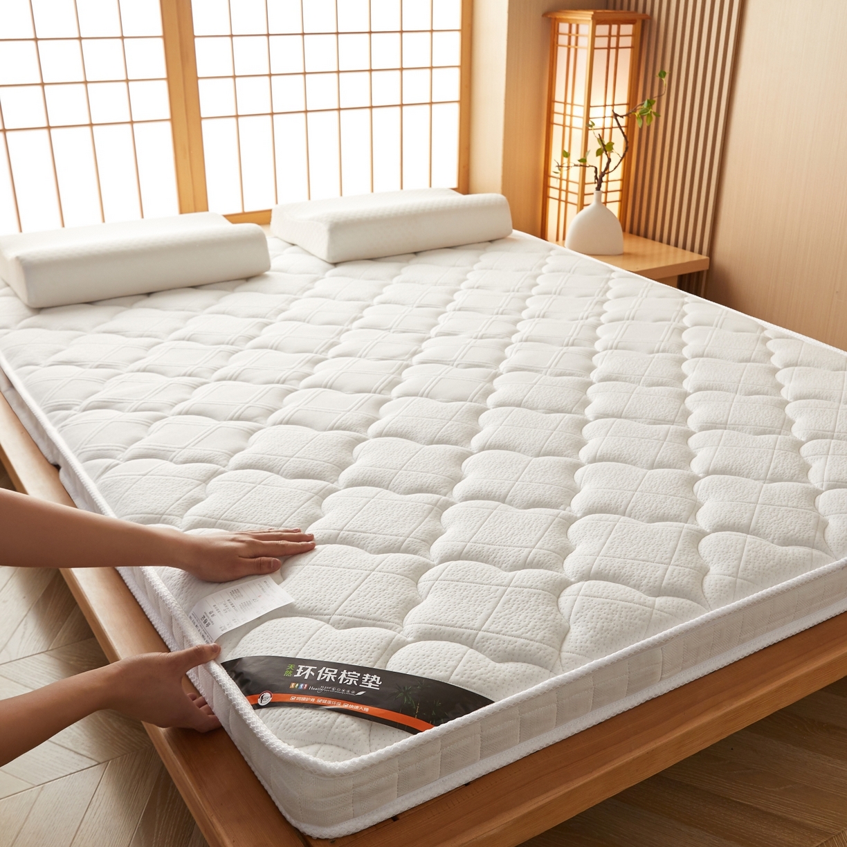 91家纺网 家纺一手货源 找家纺 时奥家纺 2026新款3E椰棕床垫-KC-1系列 3cm棕+1cm乳胶(5cm)