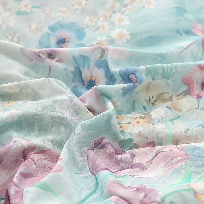 91家纺网 家纺一手货源 找家纺 天之悦家纺 2026新款夏被大版数码云母冰丝夏凉被空调被 花萝兰