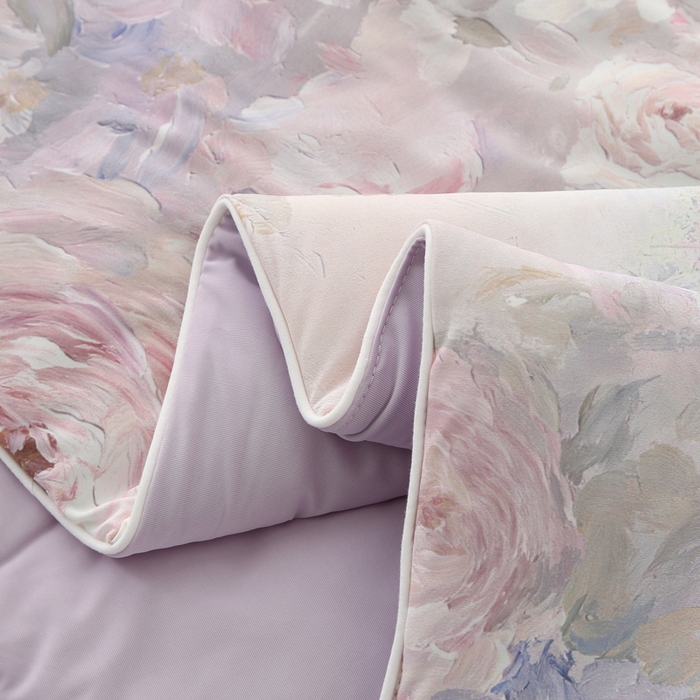 91家纺网 家纺一手货源 找家纺 天之悦家纺 2026新款夏被大版数码云母冰丝夏凉被空调被 花溪紫