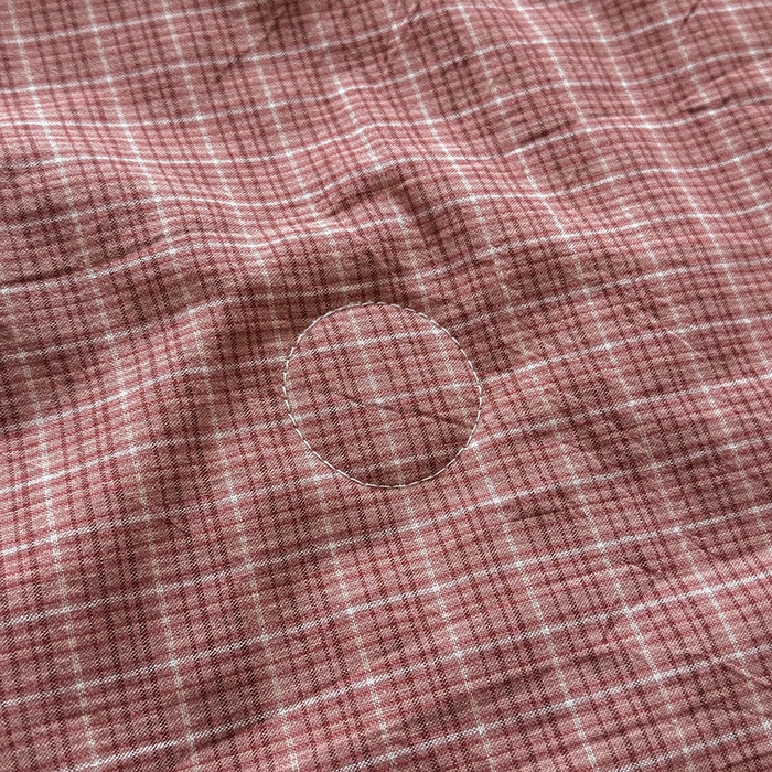 91家纺网 家纺一手货源 找家纺 梦依依 2026新款全棉色织水洗棉大豆被四件套系列 晚晴红