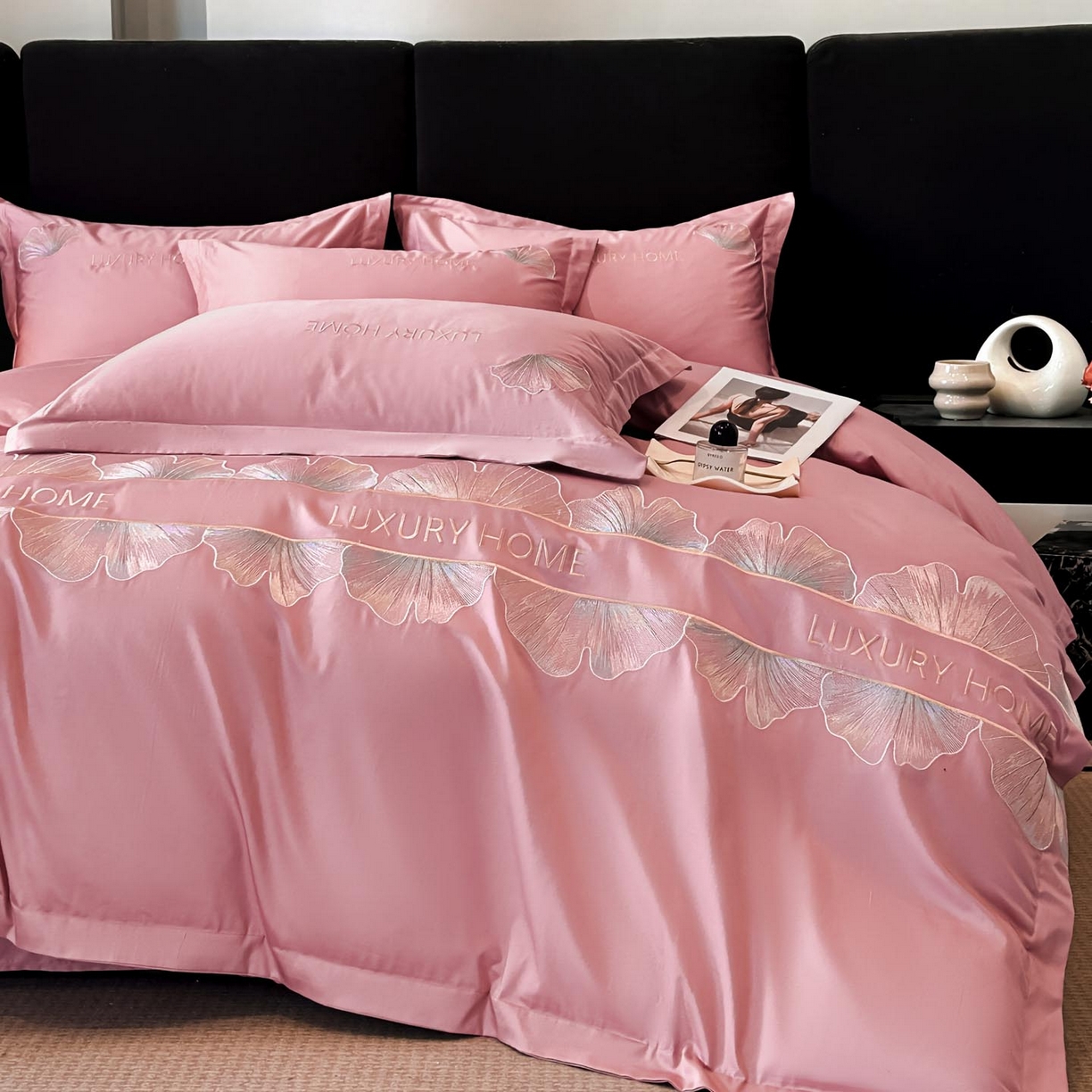 91家纺网 家纺一手货源 找家纺 （总）犇牛仓储供应链 2026新款A类全棉刺绣四件套-花漾