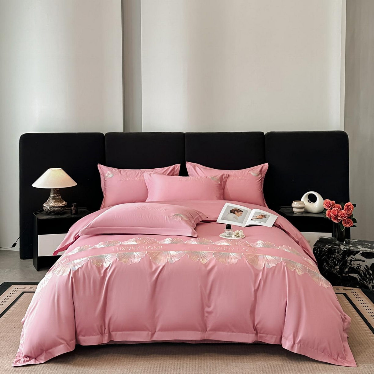 （总）犇牛仓储供应链 2026新款A类全棉刺绣四件套-花漾