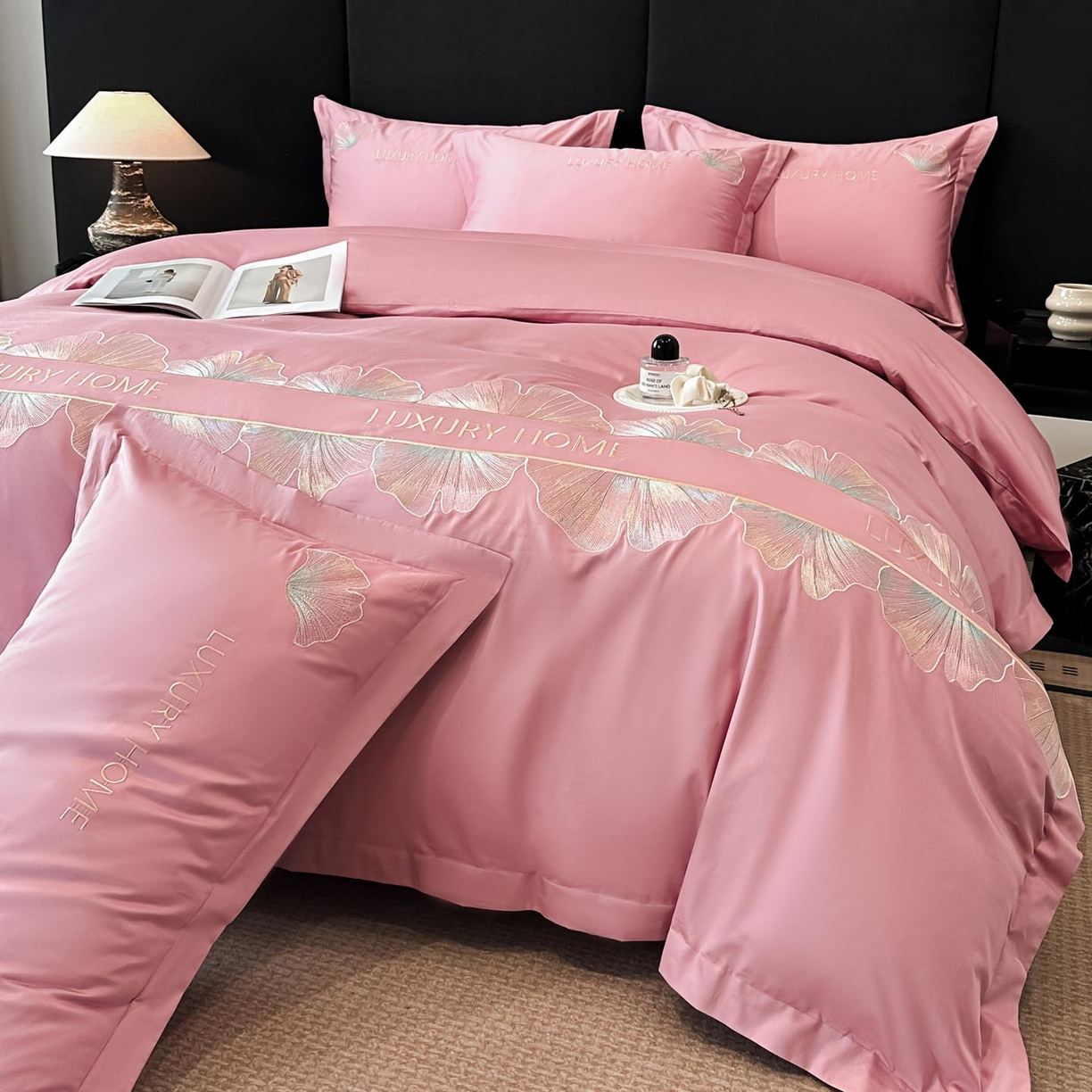 91家纺网 家纺一手货源 找家纺 （总）犇牛仓储供应链 2026新款A类全棉刺绣四件套-花漾