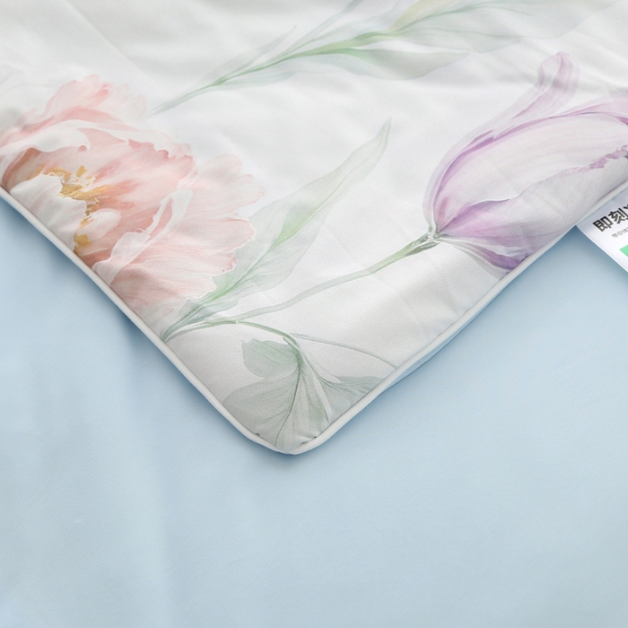 91家纺网 家纺一手货源 找家纺 天之悦家纺 2026新款夏被大版数码云母冰丝夏凉被空调被 清雅