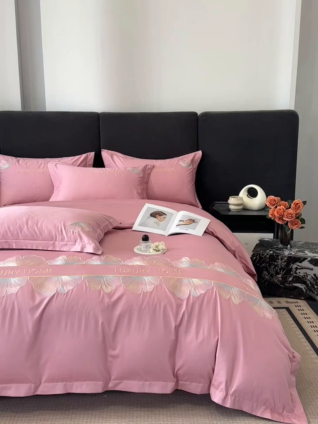 91家纺网 家纺一手货源 找家纺 （总）犇牛仓储供应链 2026新款A类全棉刺绣四件套-花漾