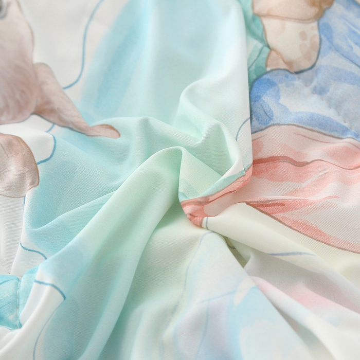 91家纺网 家纺一手货源 找家纺 天之悦家纺 2026新款夏被大版数码云母冰丝夏凉被空调被 童话世界