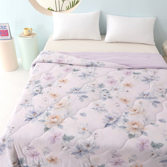 91家纺网 家纺一手货源 找家纺 天之悦家纺 2026新款夏被大版数码云母冰丝夏凉被空调被 雅莎