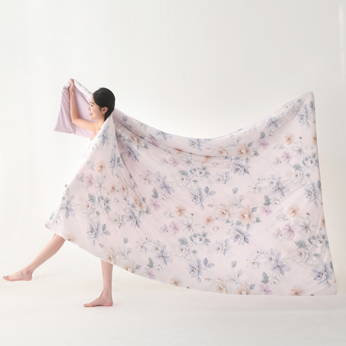 91家纺网 家纺一手货源 找家纺 天之悦家纺 2026新款夏被大版数码云母冰丝夏凉被空调被 雅莎