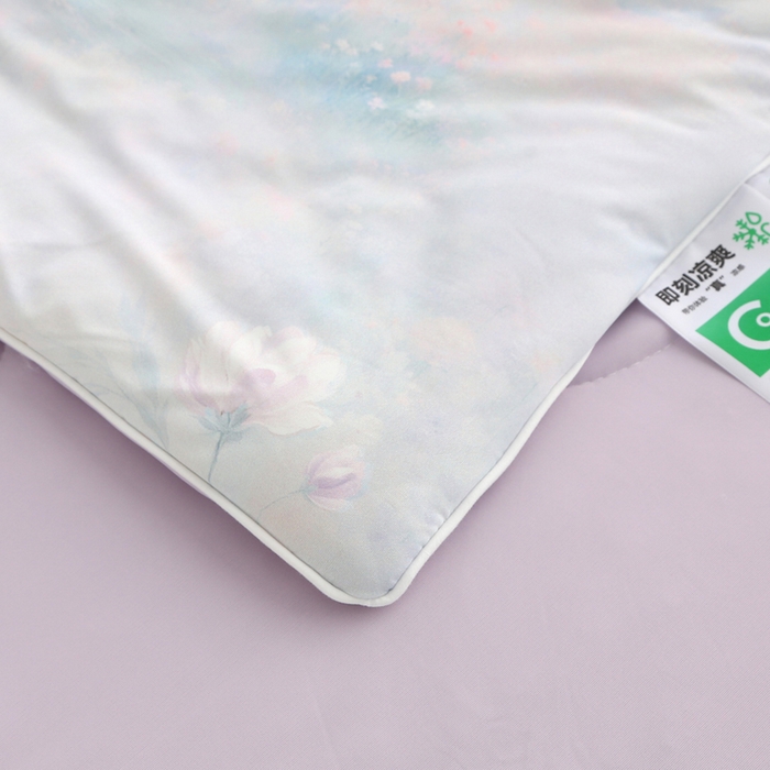 91家纺网 家纺一手货源 找家纺 天之悦家纺 2026新款夏被大版数码云母冰丝夏凉被空调被 云雾冲紫