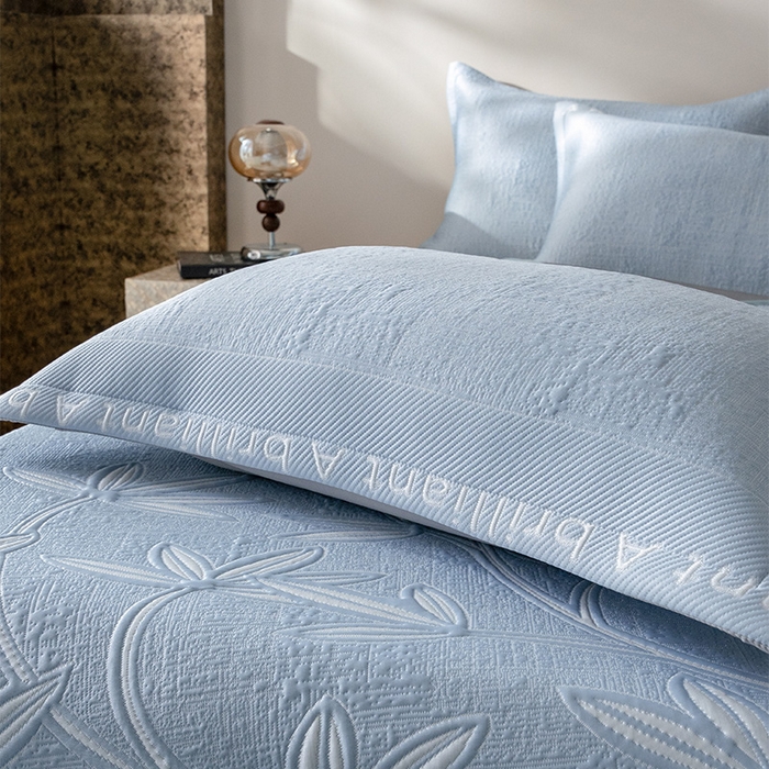 91家纺网 家纺一手货源 找家纺 （总）红夫人2026新款PE凉感豆豆提花凉席-清雅