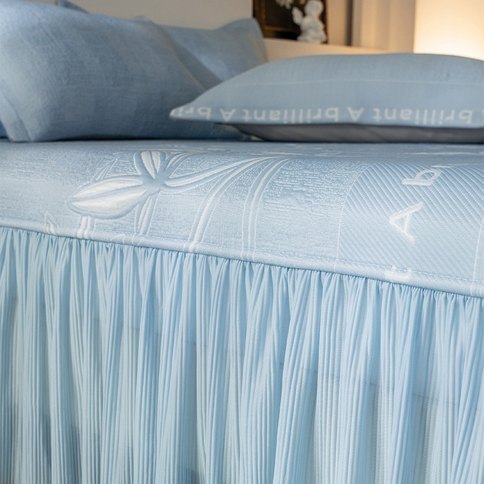 91家纺网 家纺一手货源 找家纺 （总）红夫人2026新款PE凉感豆豆提花凉席-清雅