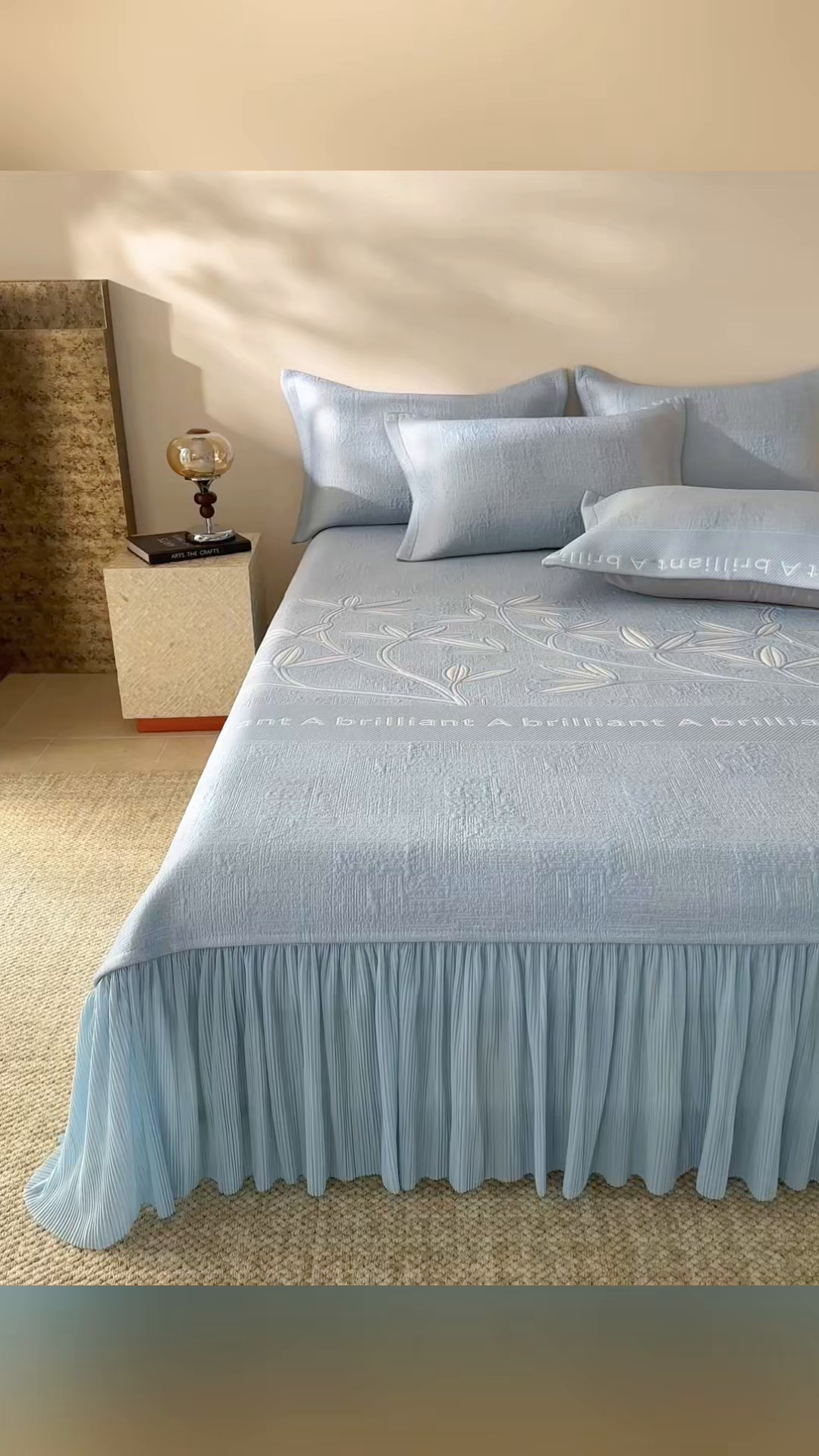 91家纺网 家纺一手货源 找家纺 （总）红夫人2026新款PE凉感豆豆提花凉席-清雅