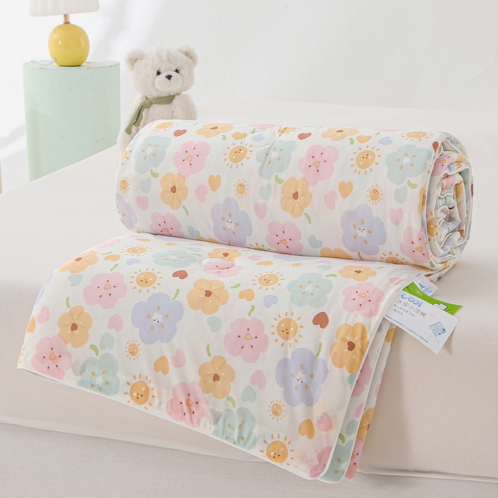 91家纺网 家纺一手货源 找家纺 天之悦家纺 2026新款网销直播热款印花冰皮小凉被夏被夏凉被空调被 芯语