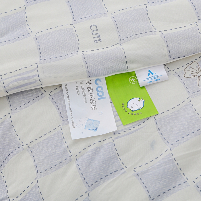 91家纺网 家纺一手货源 找家纺 天之悦家纺 2026新款网销直播热款印花冰皮小凉被夏被夏凉被空调被 蝶格