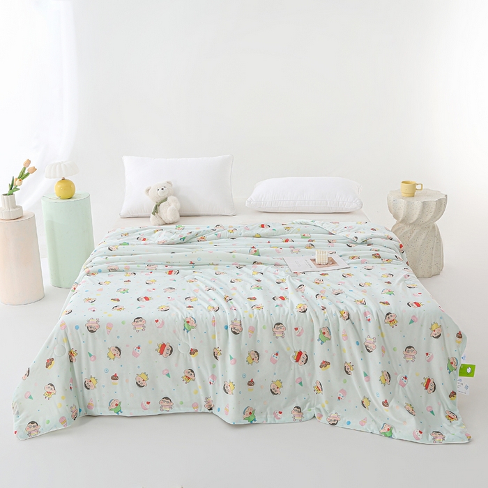 91家纺网 家纺一手货源 找家纺 天之悦家纺 2026新款网销直播热款印花冰皮小凉被夏被夏凉被空调被 蜡笔小新