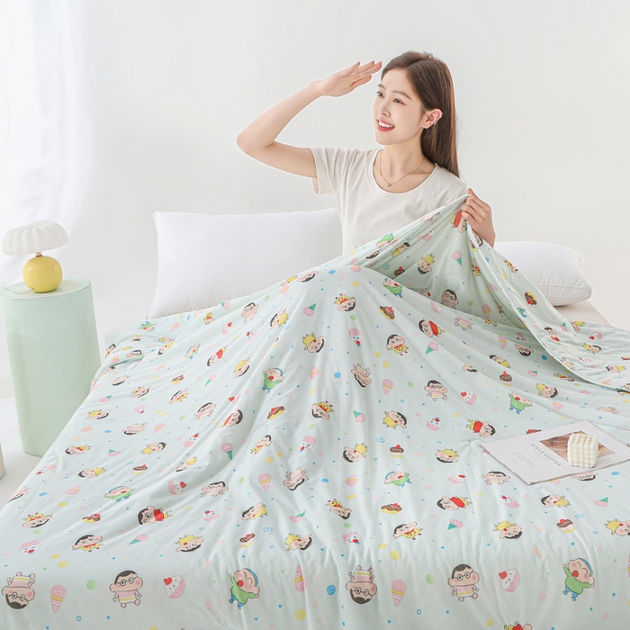 91家纺网 家纺一手货源 找家纺 天之悦家纺 2026新款网销直播热款印花冰皮小凉被夏被夏凉被空调被 蜡笔小新