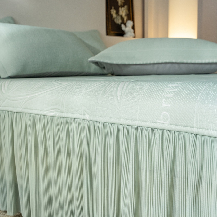 91家纺网 家纺一手货源 找家纺 红夫人2026新款PE凉感豆豆提花凉席-清雅 浅绿