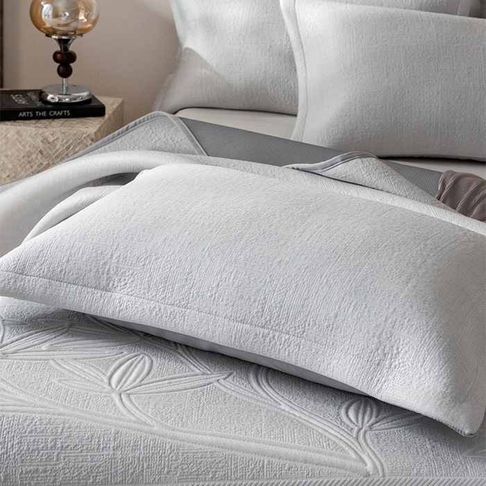 91家纺网 家纺一手货源 找家纺 红夫人2026新款PE凉感豆豆提花凉席-清雅 灰色