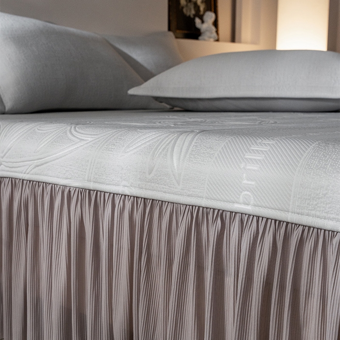 91家纺网 家纺一手货源 找家纺 红夫人2026新款PE凉感豆豆提花凉席-清雅 灰色