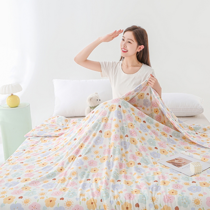 91家纺网 家纺一手货源 找家纺 天之悦家纺 2026新款网销直播热款印花冰皮小凉被夏被夏凉被空调被 芯语