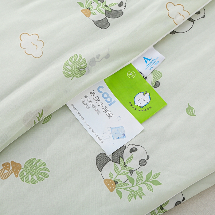 91家纺网 家纺一手货源 找家纺 天之悦家纺 2026新款网销直播热款印花冰皮小凉被夏被夏凉被空调被 熊猫