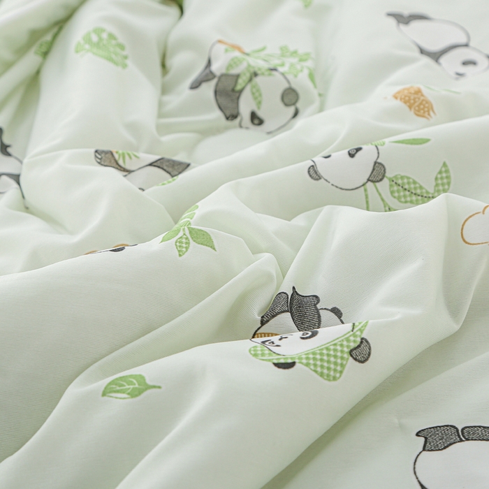 91家纺网 家纺一手货源 找家纺 天之悦家纺 2026新款网销直播热款印花冰皮小凉被夏被夏凉被空调被 熊猫