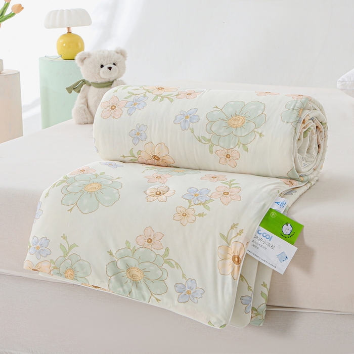 天之悦家纺 2026新款网销直播热款印花冰皮小凉被夏被夏凉被空调被 摇曳-绿