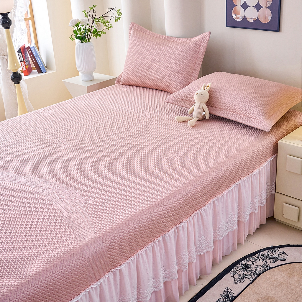 91家纺网 家纺一手货源 找家纺 （总）青雅席业 2026新款A类凉感豆豆席凉席席子-床裙款