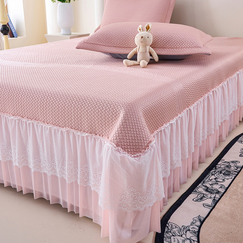 91家纺网 家纺一手货源 找家纺 （总）青雅席业 2026新款A类凉感豆豆席凉席席子-床裙款