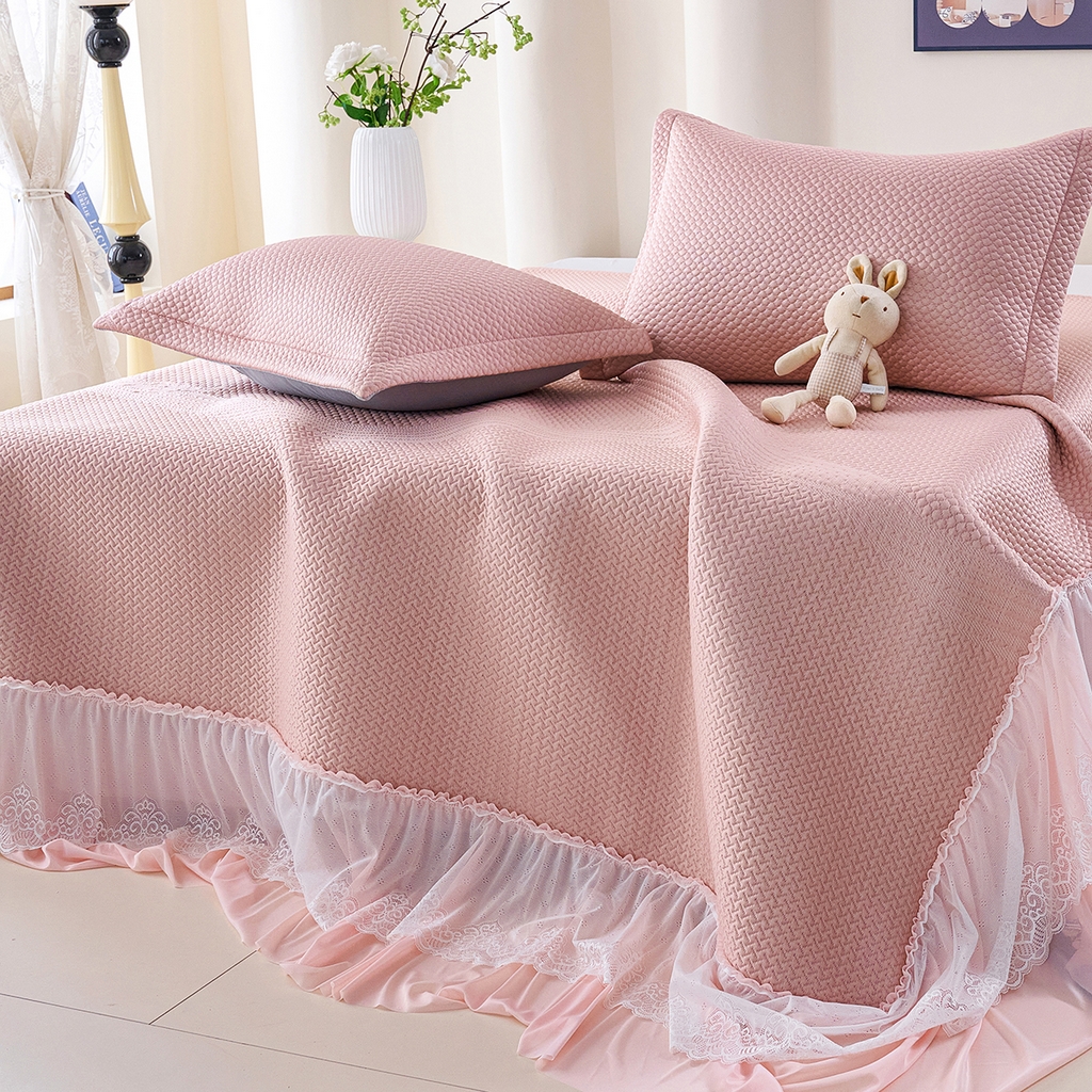 91家纺网 家纺一手货源 找家纺 （总）青雅席业 2026新款A类凉感豆豆席凉席席子-床裙款