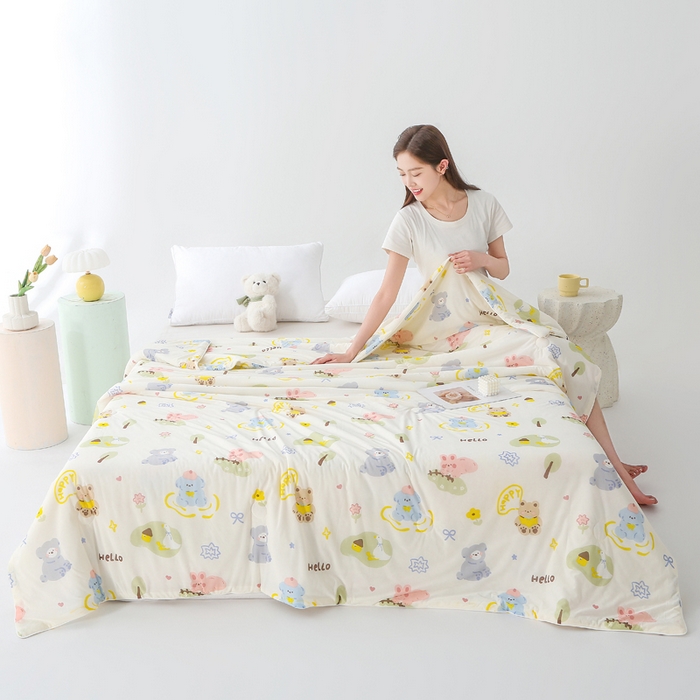 91家纺网 家纺一手货源 找家纺 天之悦家纺 2026新款网销直播热款印花冰皮小凉被夏被夏凉被空调被 尤克拉-米