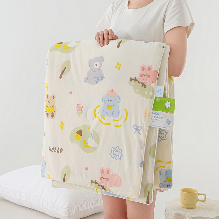 91家纺网 家纺一手货源 找家纺 天之悦家纺 2026新款网销直播热款印花冰皮小凉被夏被夏凉被空调被 尤克拉-米