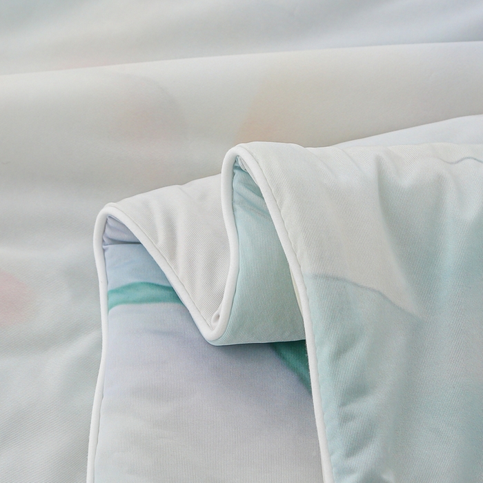 91家纺网 家纺一手货源 找家纺 天之悦家纺 2026新款网销直播热款印花冰皮小凉被夏被夏凉被空调被 郁金人生