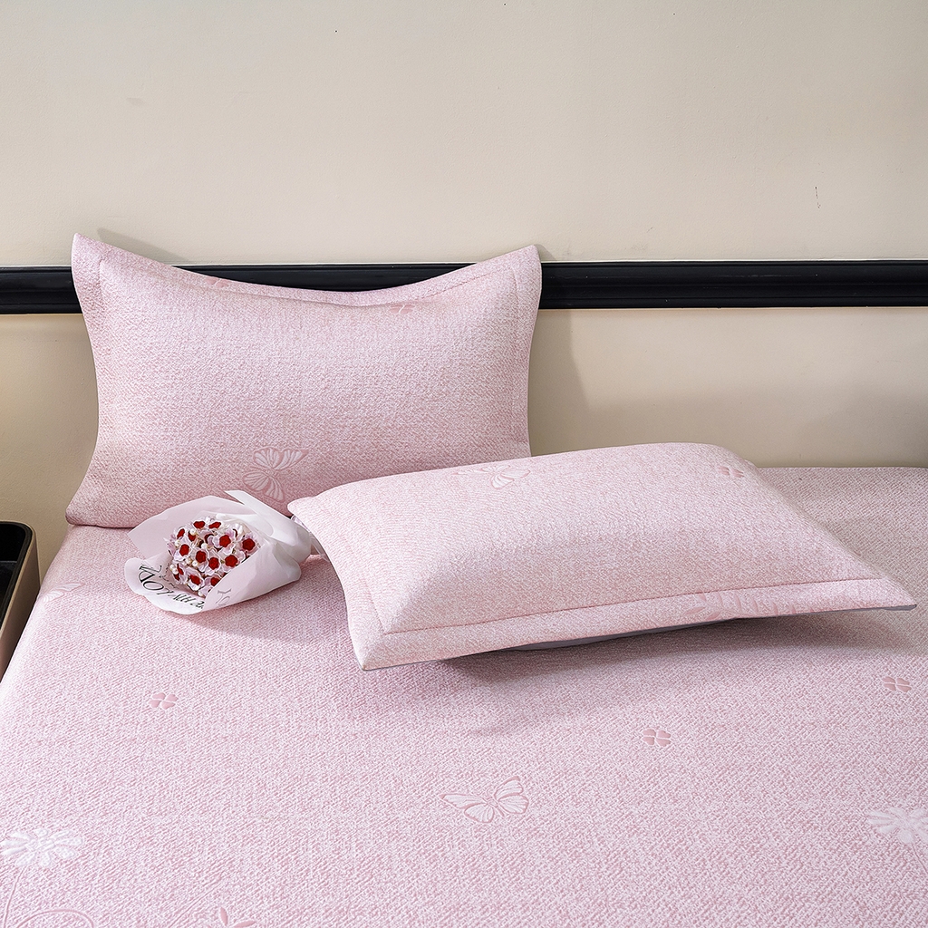 91家纺网 家纺一手货源 找家纺 （总）青雅席业 2026年新款A类提花工艺（提花双面）凉感豆豆席床裙款