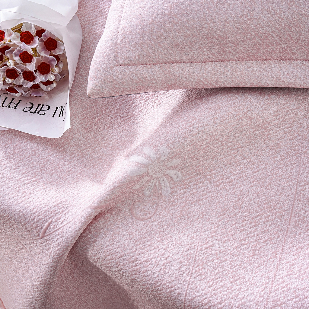 91家纺网 家纺一手货源 找家纺 （总）青雅席业 2026年新款A类提花工艺（提花双面）凉感豆豆席床裙款