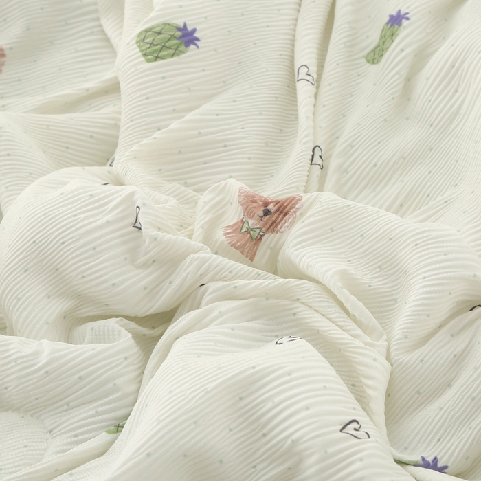 91家纺网 家纺一手货源 找家纺 （总）天之悦家纺 2026新款法式小香风皱皱纱冷感被夏被夏凉被空调被子被芯