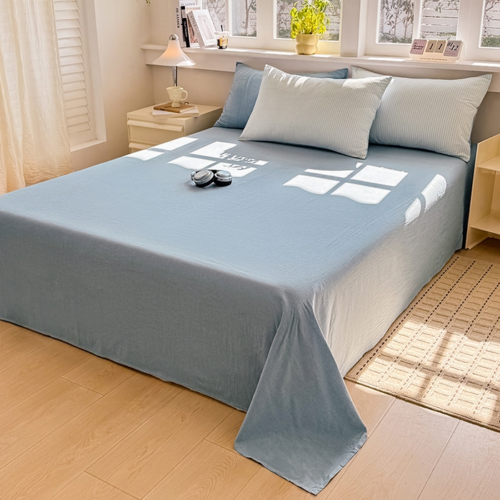 91家纺网 家纺一手货源 找家纺 （总）梦依依 2026新款全棉色织水洗棉拉链款四件套