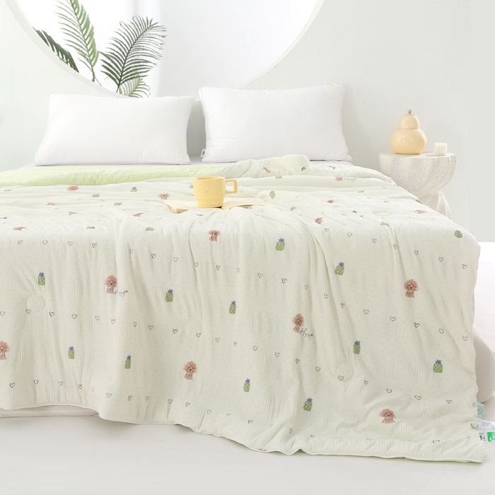 91家纺网 家纺一手货源 找家纺 （总）天之悦家纺 2026新款法式小香风皱皱纱冷感被夏被夏凉被空调被子被芯