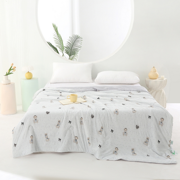 91家纺网 家纺一手货源 找家纺 天之悦家纺 2026新款网销跨境直播热款法式小香风皱皱纱冷感被夏被夏凉被空调被 伙伴