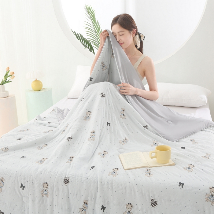 91家纺网 家纺一手货源 找家纺 天之悦家纺 2026新款网销跨境直播热款法式小香风皱皱纱冷感被夏被夏凉被空调被 伙伴