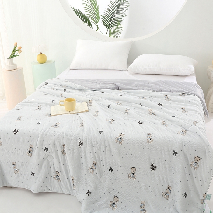 91家纺网 家纺一手货源 找家纺 天之悦家纺 2026新款网销跨境直播热款法式小香风皱皱纱冷感被夏被夏凉被空调被 伙伴