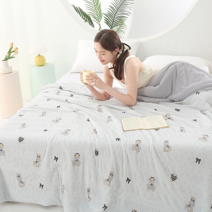 91家纺网 家纺一手货源 找家纺 天之悦家纺 2026新款网销跨境直播热款法式小香风皱皱纱冷感被夏被夏凉被空调被 伙伴