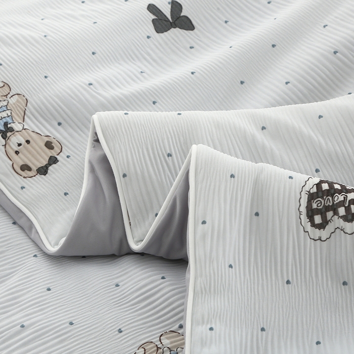 91家纺网 家纺一手货源 找家纺 天之悦家纺 2026新款网销跨境直播热款法式小香风皱皱纱冷感被夏被夏凉被空调被 伙伴