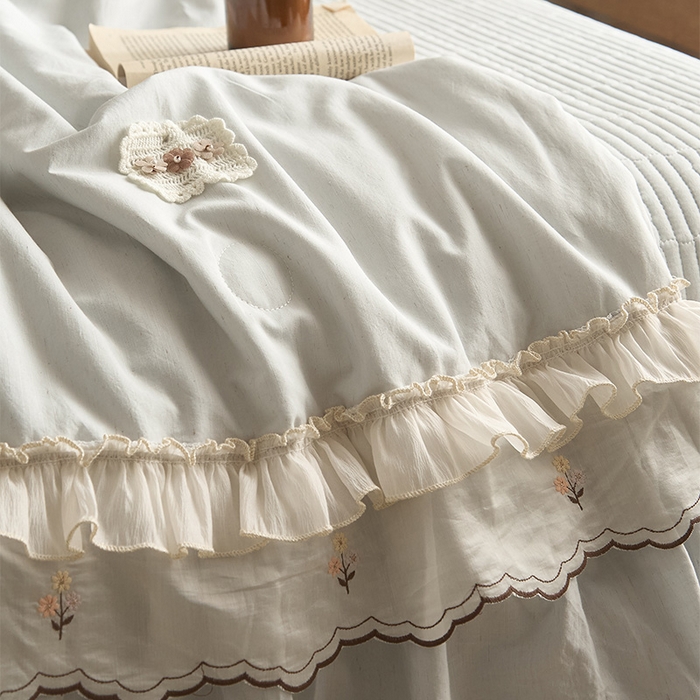 91家纺网 家纺一手货源 找家纺 红夫人 2026春夏新款床盖款多功能夏被床盖天竹棉麻系列四件套-浅茉 浅茉蓝